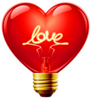 Love Heart Bulb PNG Clipart