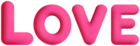 Love Pink Text PNG Clipart