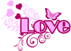Love Pink Transparent Clip Art Image