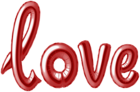 Love Red Foil PNG Clipart