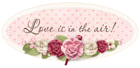 Love is in the Air Label PNG Clipart Picture