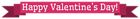 Pink Happy Valentine's Day Banner PNG Image