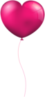 Pink Heart Balloon Clip Art Image