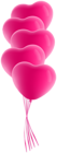 Pink Heart Balloons Decor PNG Clipart