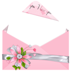 Pink Letter I Love You PNG Picture