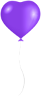 Purple Ballon Heart Transparent Clipart