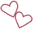 Red Diamond Hearts PNG Clipart Picture