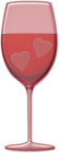 Red Glass with Hearts PNG Clipart Picture