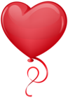 Red Heart Balloon Clip Art PNG Image | Gallery Yopriceville - High