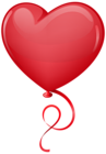 Red Heart Balloon Clip Art PNG Image