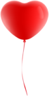Red Heart Balloon Deco PNG Clipart