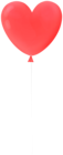 Red Heart Balloon Transparent Clipart