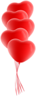 Red Heart Balloons Decor PNG Clipart