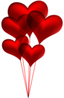 Red Heart Balloons Transparent PNG Clip Art Image | Gallery