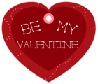 Red Heart Be My Valentine PNG Picture