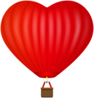 Red Heart Hot Air Balloon PNG Clipart