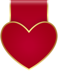 Red Heart Label Transparent PNG Clip Art