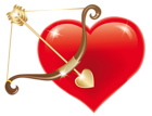 Red Heart with Cupid Bow PNG Clipart Picture