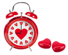 Red Hearts Love Clock PNG Clipart
