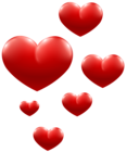 Red Hearts Transparent PNG Image