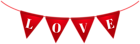 Red Love Streamer PNG Clipart