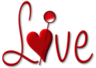Red Love with Heart PNG Picture