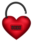 Red Padlock Heart Love PNG Picture