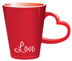 Red Valentine Love Cup PNG Clipart Picture
