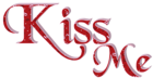 Red and Pink Kiss me PNG Picture