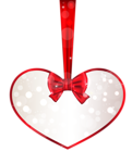 Red and White Heart Decor PNG Clipart