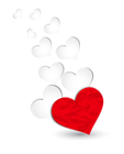 Red and White Hearts Decoration PNG Clipart Picture