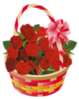 Roses Basket PNG Clipart