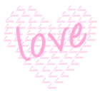 Soft Pink Heart of Love PNG Clipart