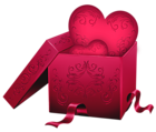 Transparent Gift Box with Heart PNG Clipart