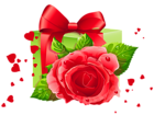 Transparent Heart and Gift Decoration PNG Picture