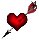 Transparent Heart with Arrow Clipart Picture