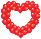 Transparent Red Heart Balloon PNG Clipart