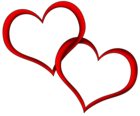 Transparent Red Hearts PNG Clipart Picture