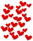 Transparent Red White Hearts Decoration PNG Picture Clipart