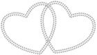 Transparent Two Diamond Hearts PNG Clip Art Image