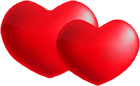 Two Hearts Transparent PNG Clipart