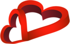 Two Red Hearts PNG Clip Art Image