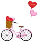 Valentine's Day Bicycle PNG Clipart Image