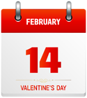 Valentine's Day Calendar Transparent PNG Clip Art Image