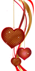 Valentine's Day Decorative Hearts PNG Clip Art Image