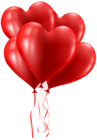 Valentine's Day Heart Balloons Clip Art Image