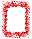 Valentine's Day Hearts Border Transparent PNG Clip Art Image