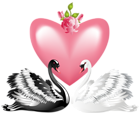 Valentine's Day Love Swans Transparent PNG Clip Art Image