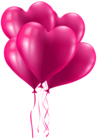 Valentine's Day Pink Heart Balloons Clip Art Image