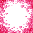 Valentine's Day Pink Heart Border Frame Transparent Image